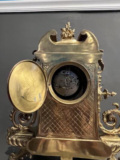 Japy Freres ELABORATE 19TH CENTURY FRENCH BRASS CLOCK