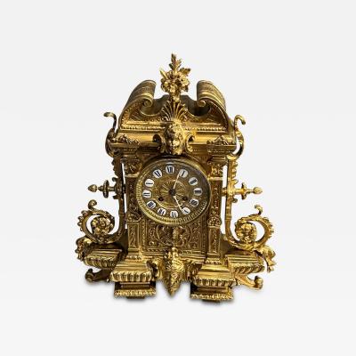  Japy Freres ELABORATE 19TH CENTURY FRENCH BRASS CLOCK