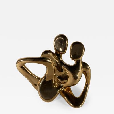  Jaru American Modern Ceramic Gold Glaze Intertwined Couple Jaru