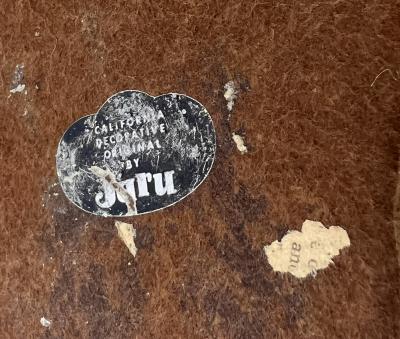  Jaru Large Jaru of California Ceramic Vase with Cerulean Blue Crackle Glaze