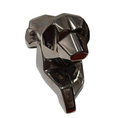  Jaru Rare Signed Jaru Silver Cubist Pottery Dog Sculpture