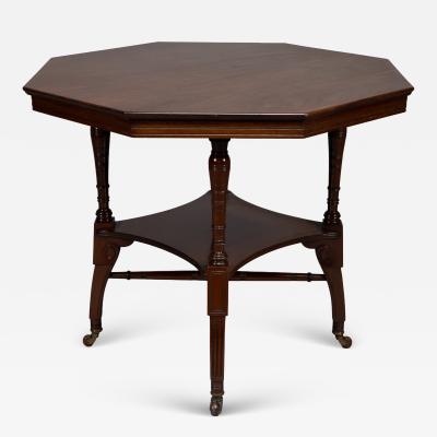  Jas Shoolbred Co Jas Shoolbred attributed An Aesthetic Movement Octagonal Shaped Centre Table