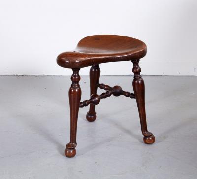  Jas Shoolbred Co Mahogany Saddle Stool