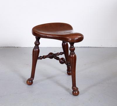  Jas Shoolbred Co Mahogany Saddle Stool
