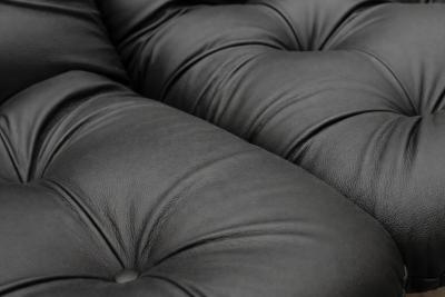  Jean Gillion Brazilian Modern Leather Sofa in Rosewood Leather by Jean Gillon 1970s