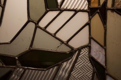 Jean Jaques Gr ber French Art Deco Stained Glass Panel by Jean Jaques Gr ber