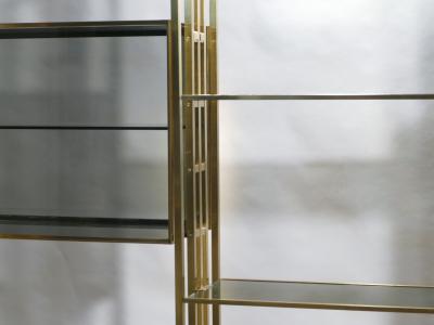  Jean Paul Barray Kim Moltzer Rare Kim Moltzer French Lacquer and brass shelves 1970s