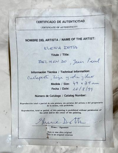  Jean Paul Belmondo Original Hand Made Art Mask Jean Paul Belmondo