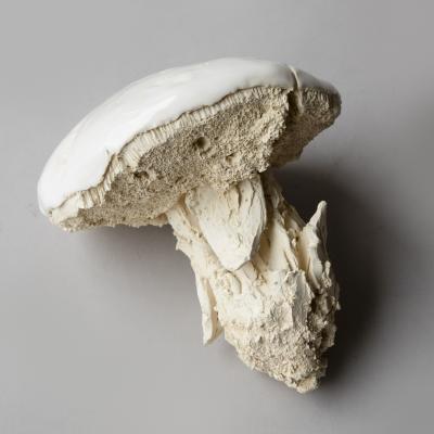  Jean Paul Gourdon SCULPTURE OF A C PE IN UNGLAZED AND GLAZED WHITE FA ENCE