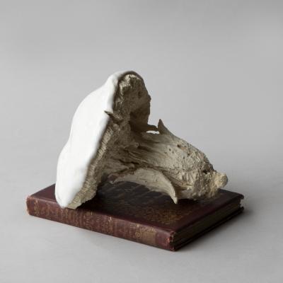  Jean Paul Gourdon SCULPTURE OF A C PE IN UNGLAZED AND GLAZED WHITE FA ENCE