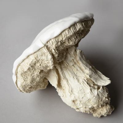  Jean Paul Gourdon SCULPTURE OF A C PE IN UNGLAZED AND GLAZED WHITE FA ENCE