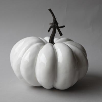  Jean Paul Gourdon SCULPTURE OF A PUMPKIN WITH A BRONZE STALK 