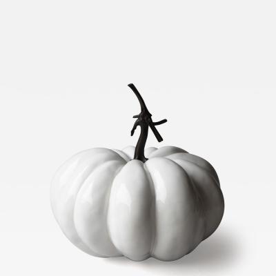  Jean Paul Gourdon SCULPTURE OF A PUMPKIN WITH A BRONZE STALK 