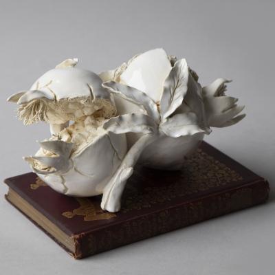  Jean Paul Gourdon SCULPTURE OF TWO POMEGRANATES 