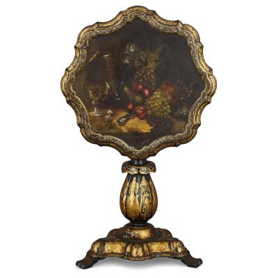  Jennens Bettridge Jennens Bettridge ebonised wood papier m ch side table