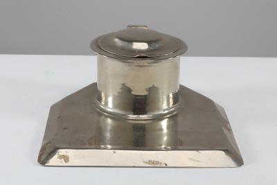 Jesson Birkett Co Jesson Birkett Co a Silver Plated Inkwell Stamped with a Monogram
