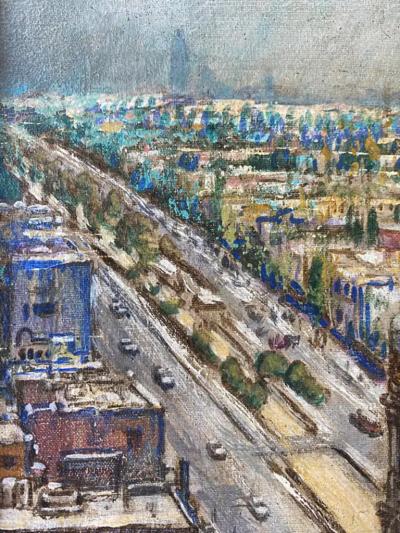  Jesus Ortiz Tajonar Zocalo Oil Painting by Mexican Artist Jesus Ortiz Tajonar