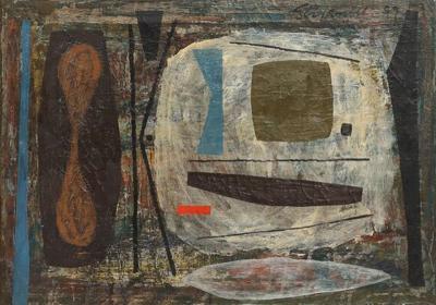  Joe Stefanelli Untitled Abstract Composition signed Joe Stefanelli