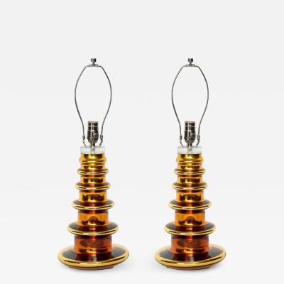  Johanfors Johansfors Gold Glass Totem Lamps