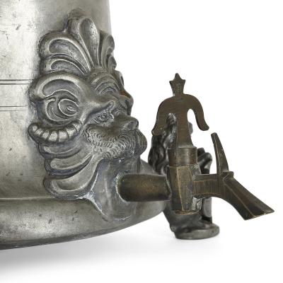  Johann Chritstoph Norman Antique German engraved pewter beer jug