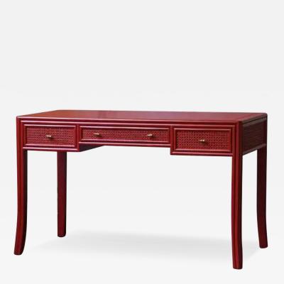  John Elinor McGuire China red lacquered desk Elinor and John McGuire for Lyda Levi