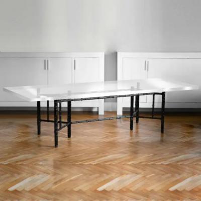  John Elinor McGuire Mc Guire table set with 12 Mc Guire 70s chairs