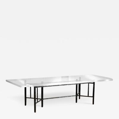  John Elinor McGuire Mc Guire table set with 12 Mc Guire 70s chairs