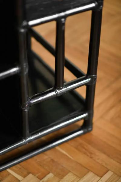  John Elinor McGuire McGuire 1970s Bar Server Buffet Trolley with Extendable Top