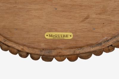  John Elinor McGuire McGuire Sculptural Rattan Bamboo Sheaf of Wheat Oval Console Table