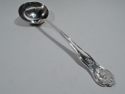  John Henry Lias English Victorian Georgian Queen Sterling Silver Soup Ladle