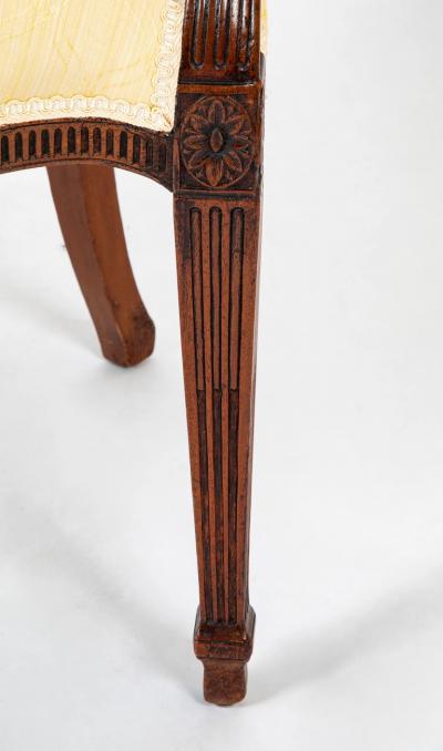  John Linell Pair of George III Mahogany Oval Back Open Arm Chairs Attributed to John Linell