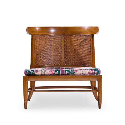  John Lubberts Lambert Mulder John Lubberts Lambert Mulder for Tomlinson Cane Walnut Slipper Chairs Pair