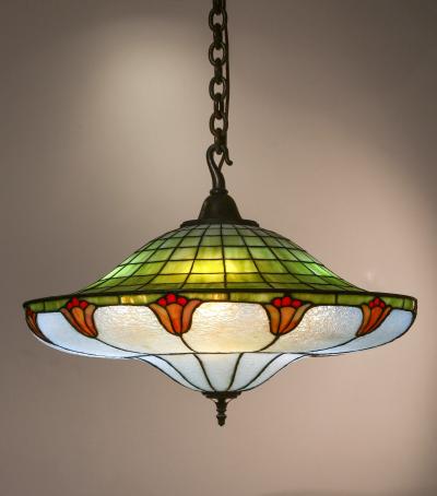  John Morgan Sons Chandelier With Tulip Motif