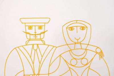  John Risley Monsieur John Risley Monsieur Mademoiselle Patio Bench Sculpture 1960s