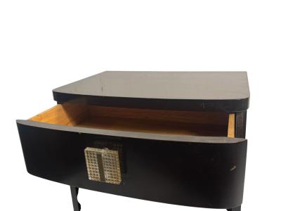  John Widdicomb Co Widdicomb Furniture Co ART DECO NIGHTSTAND WITH LUCITE BRASS HANDLE BY WIDDICOMB