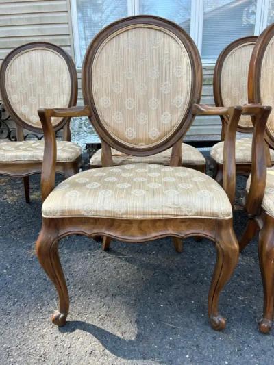  John Widdicomb Co Widdicomb Furniture Co Fabulous Set 6 Balloon Back Cabriole Leg Dining Chairs Queen Anne style