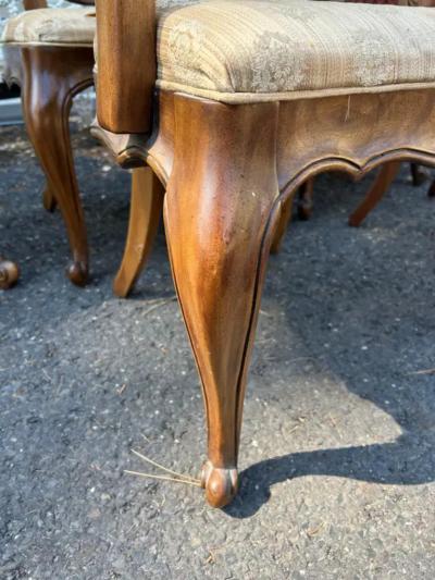  John Widdicomb Co Widdicomb Furniture Co Fabulous Set 6 Balloon Back Cabriole Leg Dining Chairs Queen Anne style