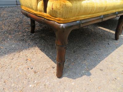  John Widdicomb Co Widdicomb Furniture Co Fantastic Pair Hollywood Regency Faux Bamboo Barrel Back Arm Club Chairs