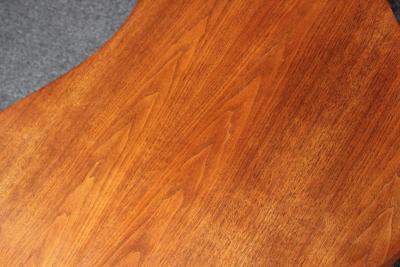  John Widdicomb Co Widdicomb Furniture Co Freeform Walnut and Brass Coffee Table by T H Robsjohn Gibbings