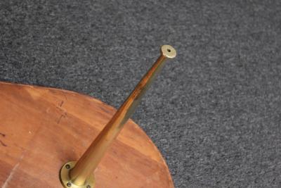  John Widdicomb Co Widdicomb Furniture Co Freeform Walnut and Brass Coffee Table by T H Robsjohn Gibbings