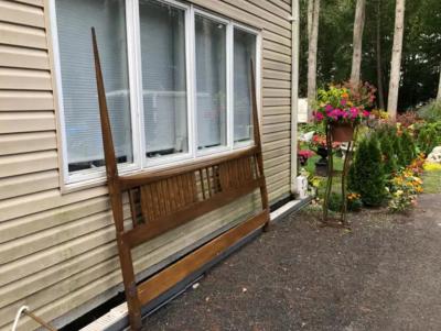  John Widdicomb Co Widdicomb Furniture Co Handsome John Widdicomb Double Spire King Size Headboard Mid Century Modern