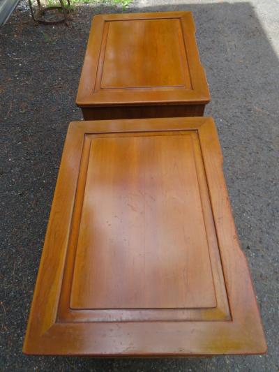  John Widdicomb Co Widdicomb Furniture Co Handsome Pair Asian Style John Widdicomb Night Stands Mid Century Modern