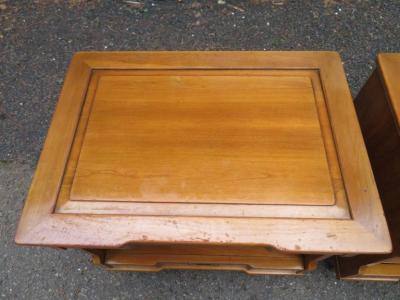  John Widdicomb Co Widdicomb Furniture Co Handsome Pair Asian Style John Widdicomb Night Stands Mid Century Modern