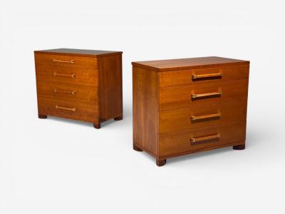  John Widdicomb Co Widdicomb Furniture Co John Widdicomb Chests of Drawers Walnut Brass USA 1960s