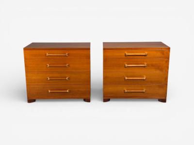  John Widdicomb Co Widdicomb Furniture Co John Widdicomb Chests of Drawers Walnut Brass USA 1960s