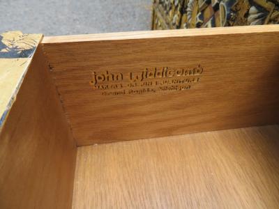  John Widdicomb Co Widdicomb Furniture Co John Widdicomb Mahogany Gold Gilt 3 Drawer Mediterranean Petite Credenza