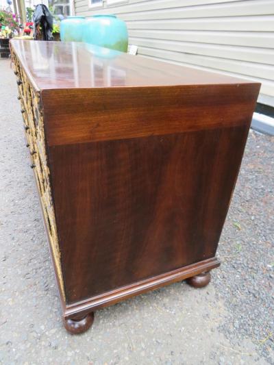  John Widdicomb Co Widdicomb Furniture Co John Widdicomb Mahogany Gold Gilt 3 Drawer Mediterranean Petite Credenza