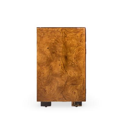  John Widdicomb Co Widdicomb Furniture Co John Widdicomb Mid Century Burlwood and Brass Campaign Credenza