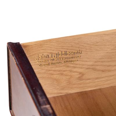  John Widdicomb Co Widdicomb Furniture Co John Widdicomb Mid Century Burlwood and Brass Campaign Credenza