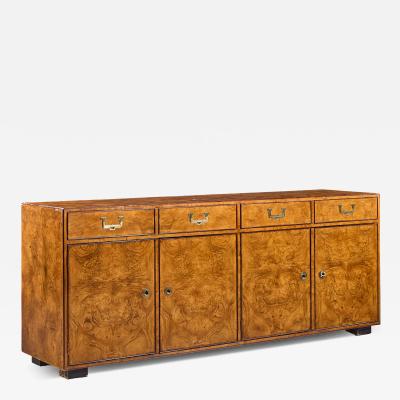  John Widdicomb Co Widdicomb Furniture Co John Widdicomb Mid Century Burlwood and Brass Campaign Credenza
